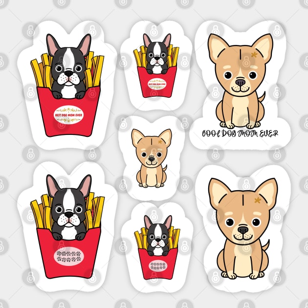 Best Dog Mom Ever- 7-Sticker Pack Sticker by Owl Canvas